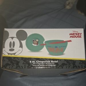 Disney Mickey Mouse Teal and Red Bowl